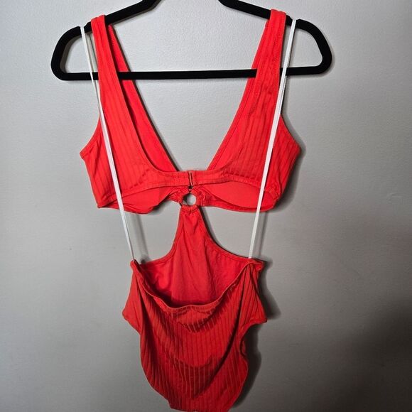 Aerie Red One Piece Swim Large - Picture 5 of 7